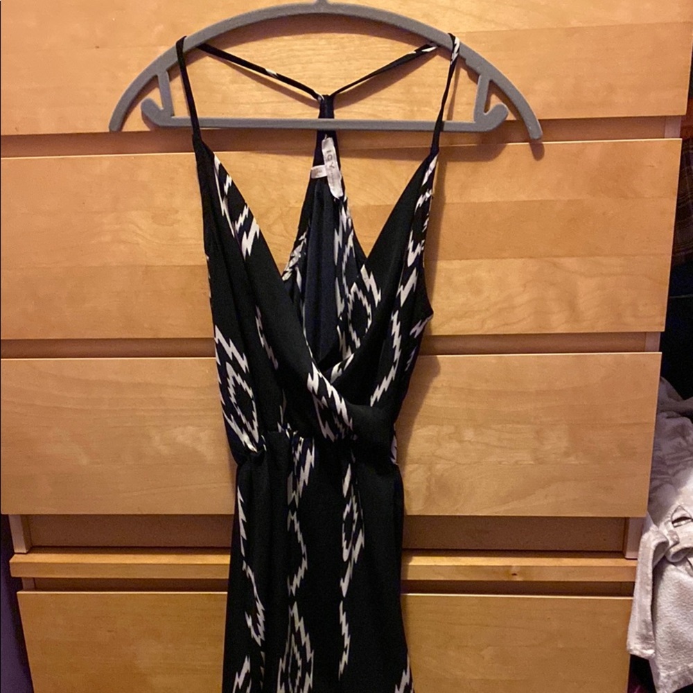 Black and White racer back Dress